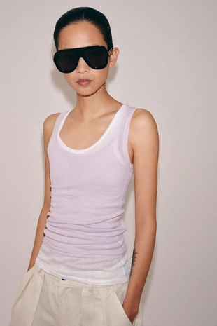 Топ из хлопка без рукавов