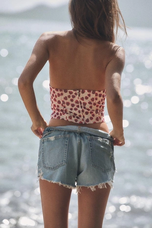 Топ халтер с принтом- Заказать в России