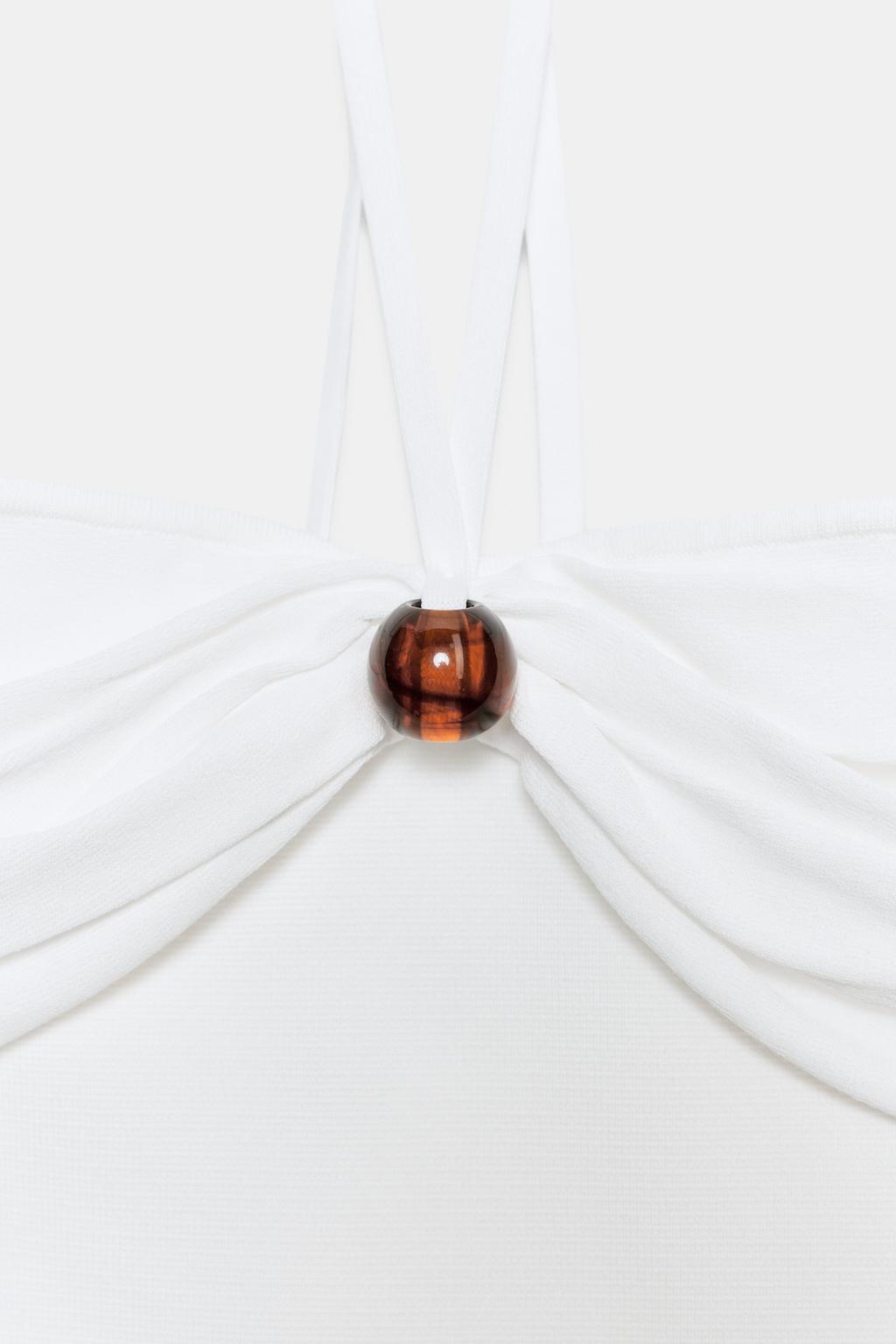 ТОП БАНДО ТРИКОТАЖНЫЙ С БУСИНАМИ