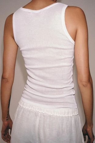 Хлопковый топ без рукавов