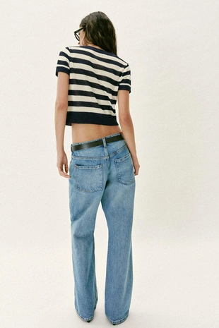 Трикотажный топ с коротким рукавом