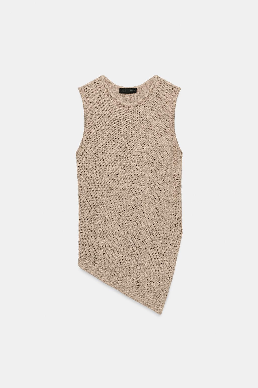 АСИММЕТРИЧНЫЙ ТРИКОТАЖНЫЙ ТОП