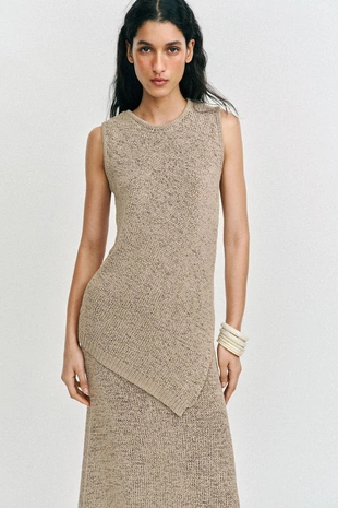 Асимметричный трикотажный топ- Заказать в России