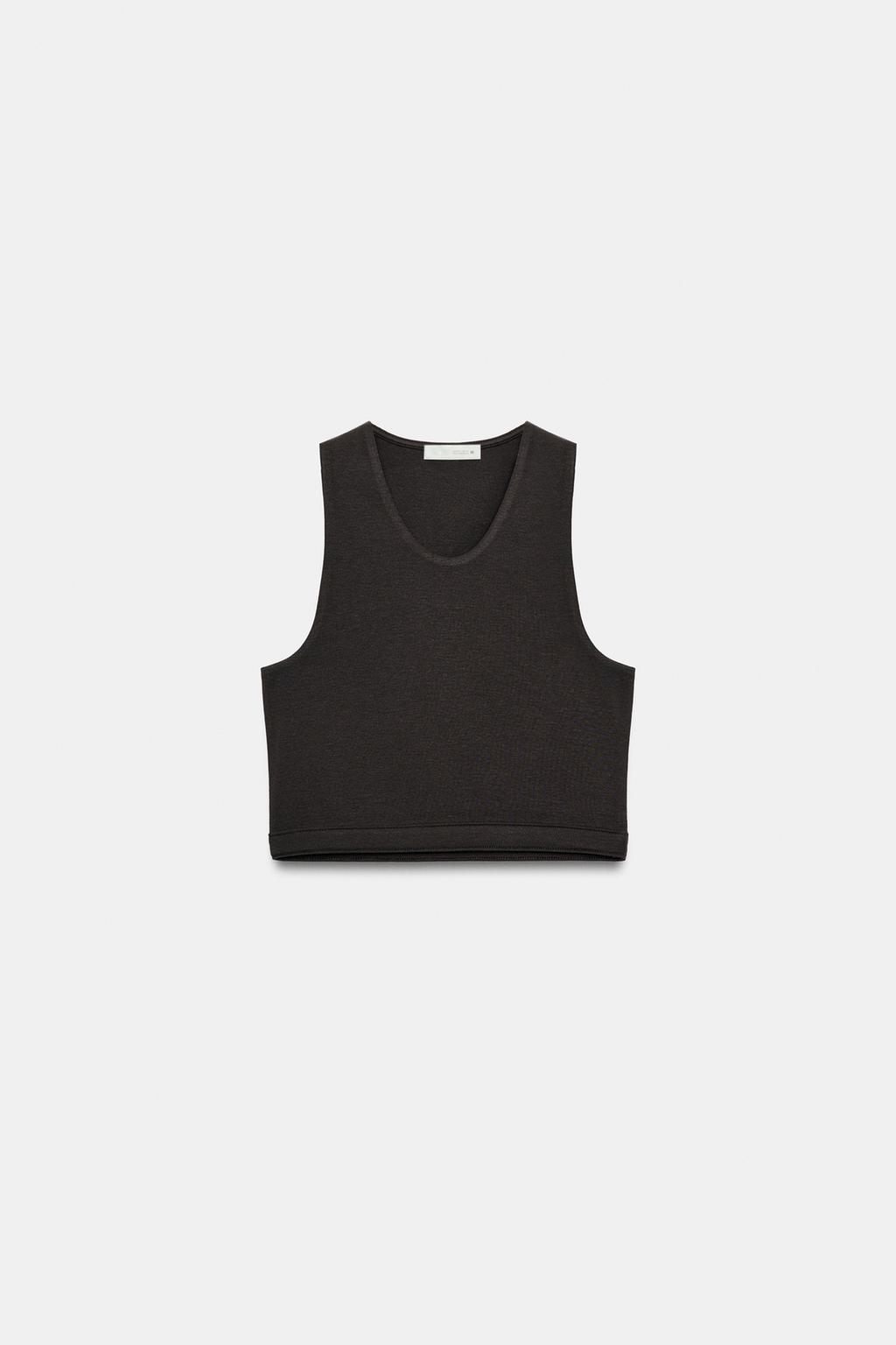 УКОРОЧЕННЫЙ ТОП БЕЗ РУКАВОВ