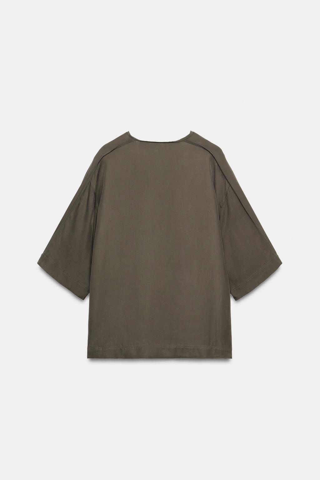 СВОБОДНАЯ БЛУЗА С ЗАВЯЗКАМИ — ZW COLLECTION