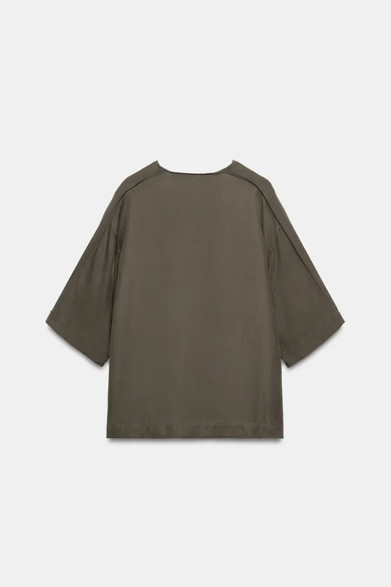 СВОБОДНАЯ БЛУЗА С ЗАВЯЗКАМИ — коллекция Zara «ZW»