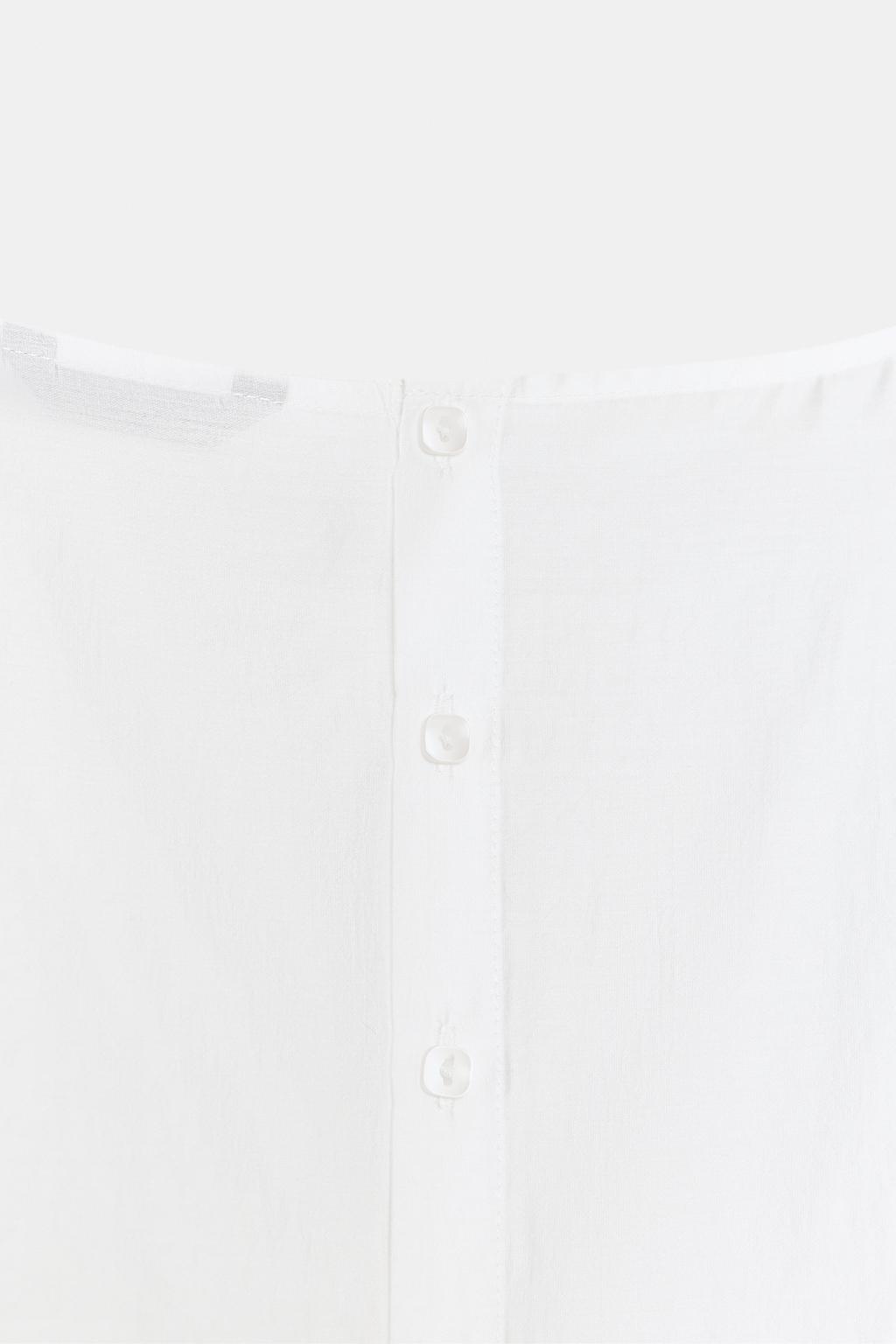 БЛУЗА С ВЫШИВКОЙ И КОРОТКИМИ РУКАВАМИ