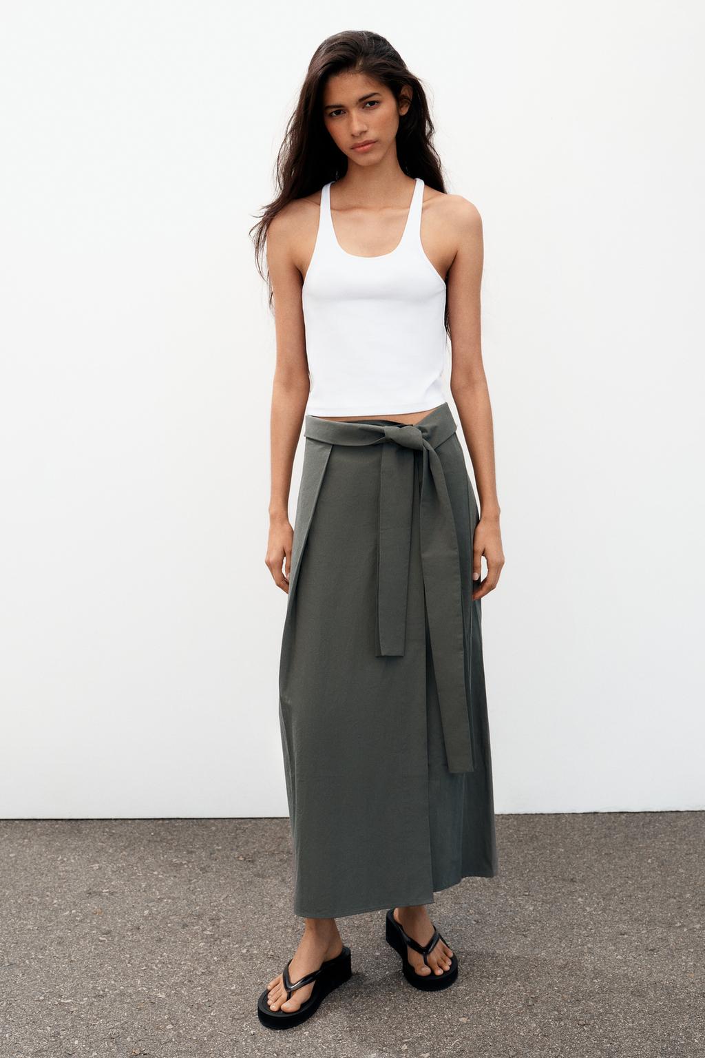 ЮБКА МИДИ НА ЗАПÁХЕ