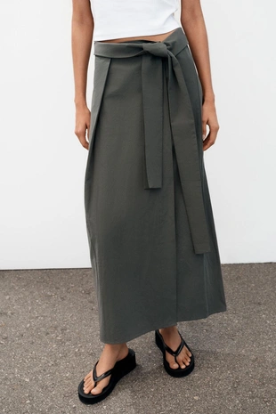 Юбка миди на ЗАПÁХЕ- Заказать в России