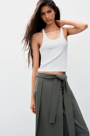 Юбка миди на ЗАПÁХЕ- Заказать в России