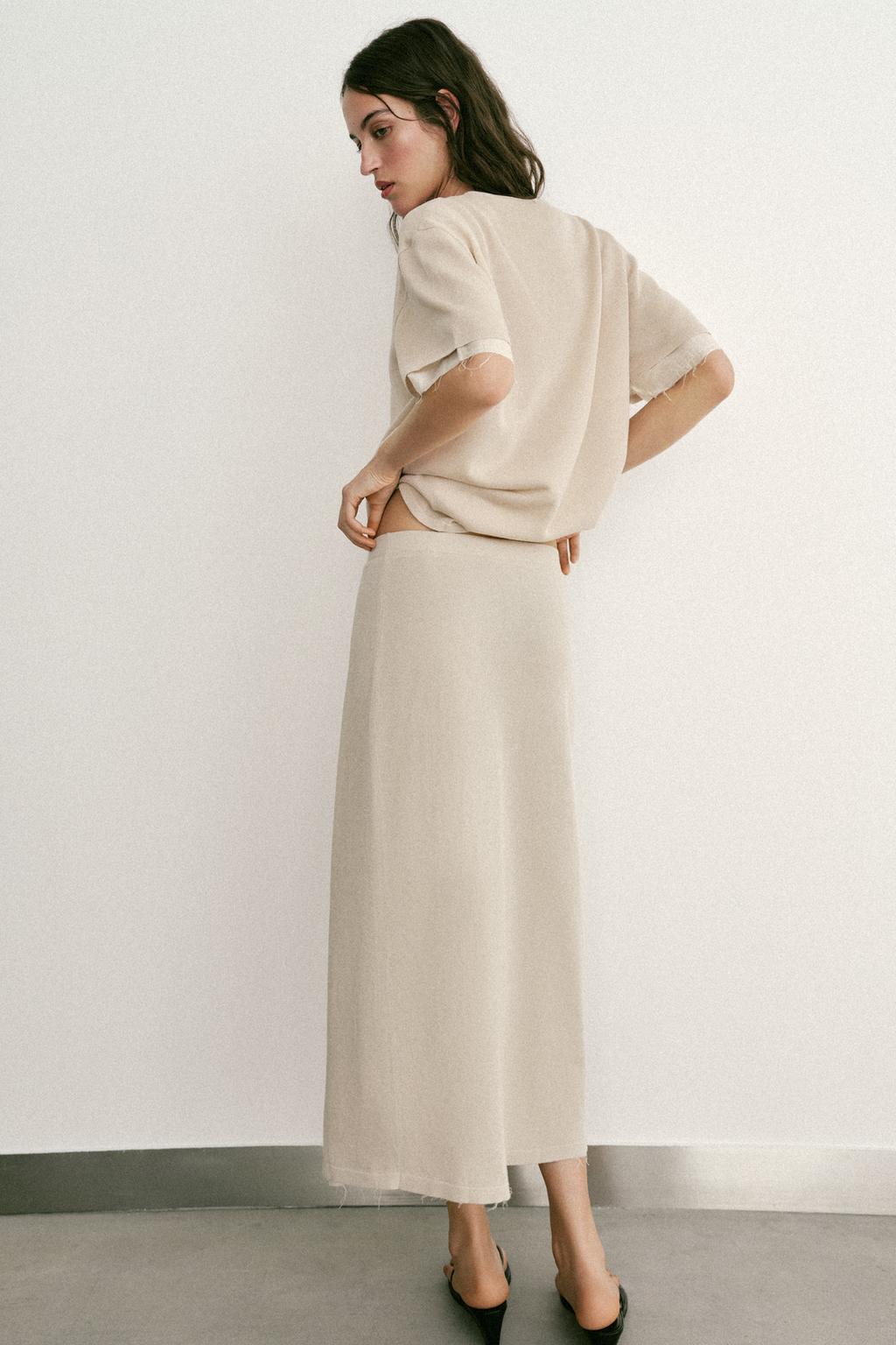 КОМБИНИРОВАННАЯ ЮБКА-ПАРЕО ИЗ ТРИКОТАЖА