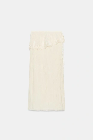 Юбка-миди с поясом с вышивкой из коллекции zw- Заказать в России