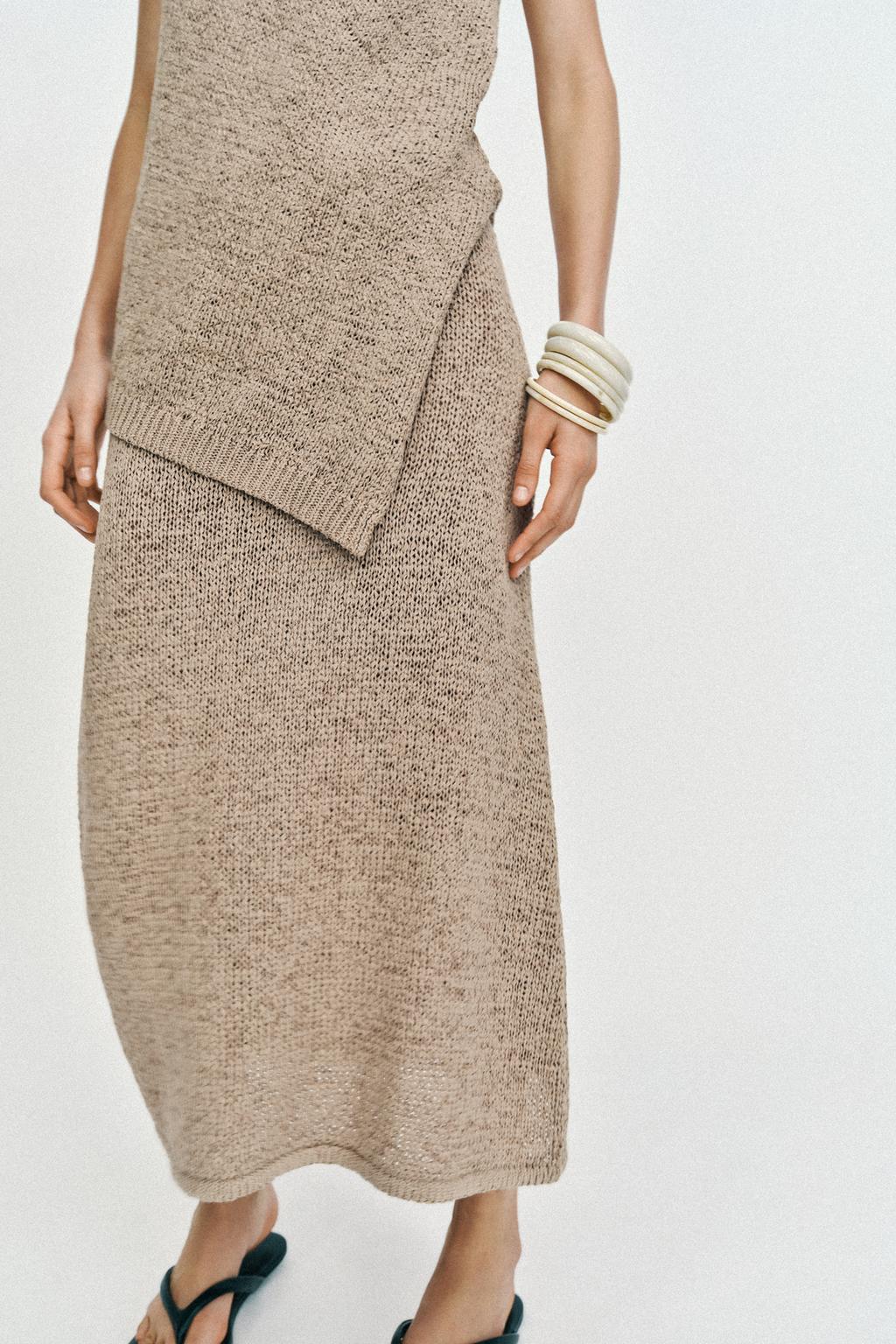 ТРИКОТАЖНАЯ ЮБКА МИДИ