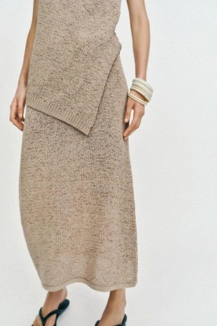 Трикотажная юбка миди- Заказать в России