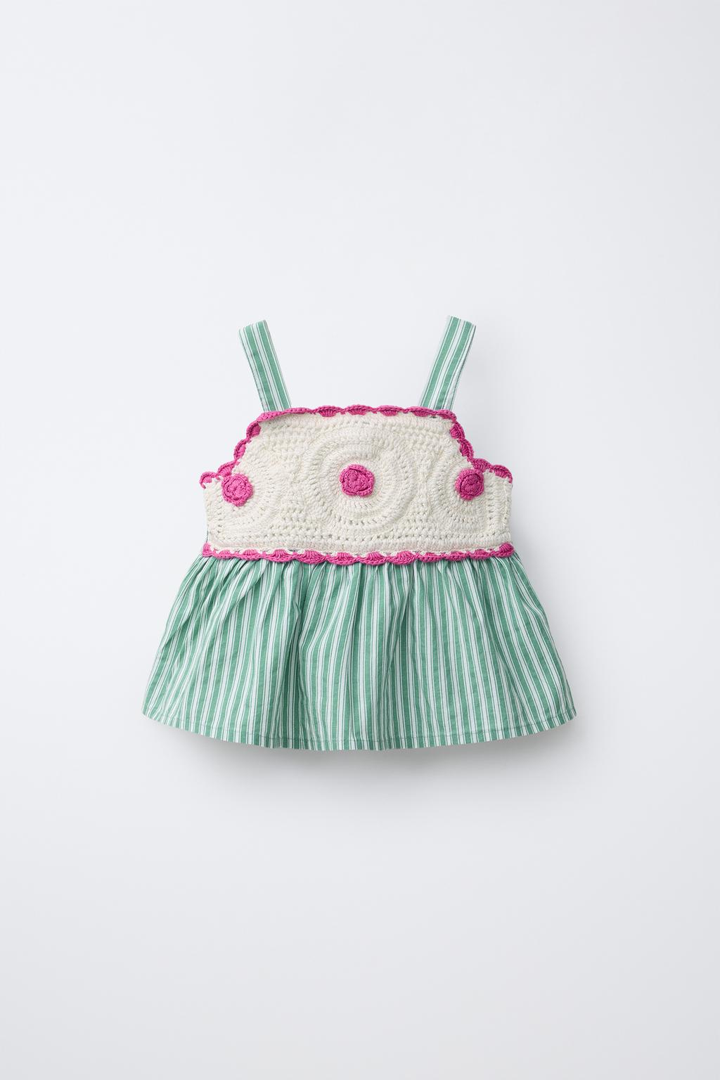 ТОП ИЗ КРУЖЕВА КРОШЕ С КОМБИНИРОВАННЫМИ ДЕТАЛЯМИ