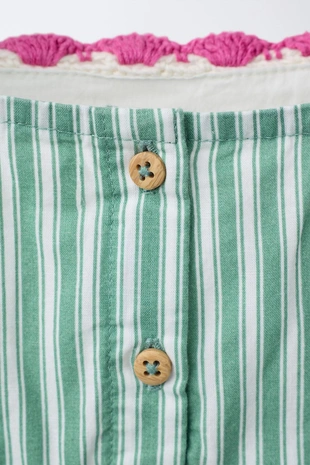 Топ из кружева кроше с комбинированными деталями- Заказать в России