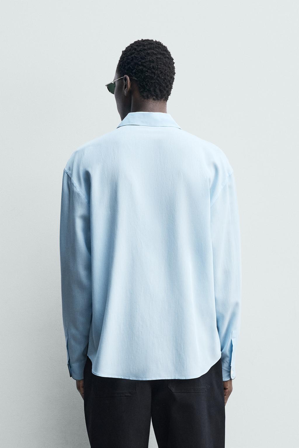 РУБАШКА В ПОЛОСКУ С КОНТРАСТНОЙ ОТДЕЛКОЙ