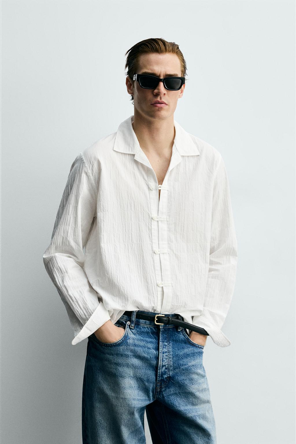 РУБАШКА RELAXED FIT С ЭФФЕКТОМ МЯТОСТИ