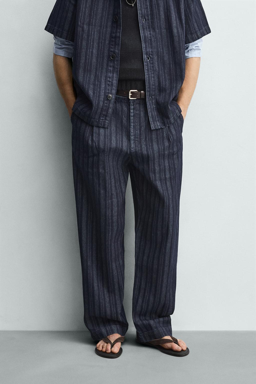 БРЮКИ ЧИНО В ПОЛОСКУ RELAXED FIT