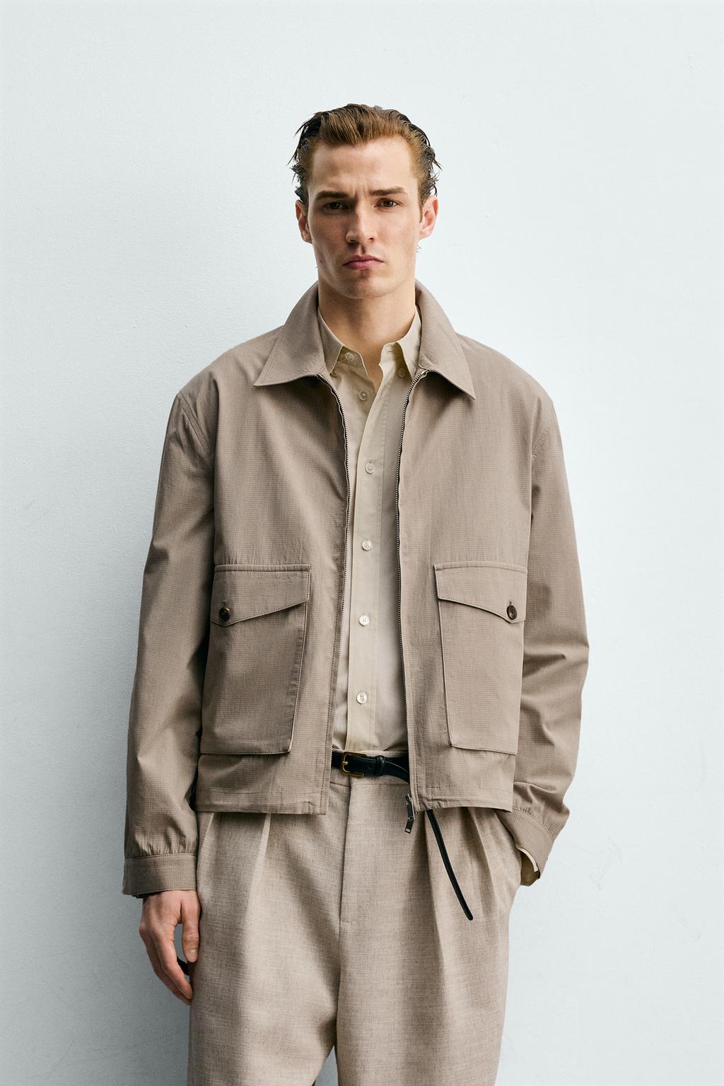 КУРТКА СВОБОДНОГО КРОЯ С ТЕКСТУРНЫМ РИСУНКОМ