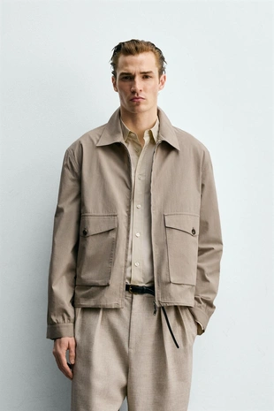 Куртка свободного кроя с текстурным рисунком- Заказать в России