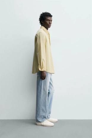 Рубашка оксфорд в полоску- Заказать в России