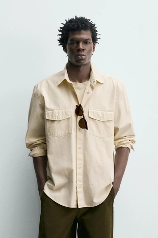 Рубашка из фактурного хлопка- Заказать в России