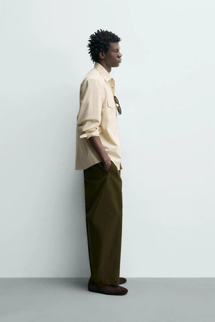 Рубашка из фактурного хлопка- Заказать в России