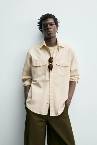 Рубашка из фактурного хлопка- Заказать в России