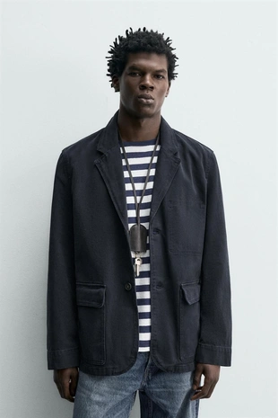 Блейзер Relaxed Fit из хлопка- Заказать в России