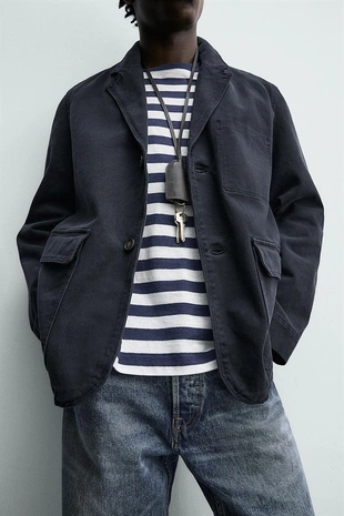 Блейзер Relaxed Fit из хлопка- Заказать в России