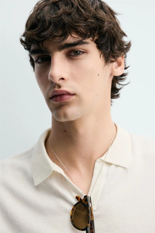 Поло из хлопка и льна- Заказать в России