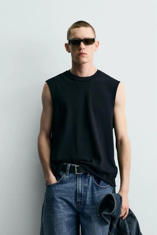 Майка из хлопкового трикотажа