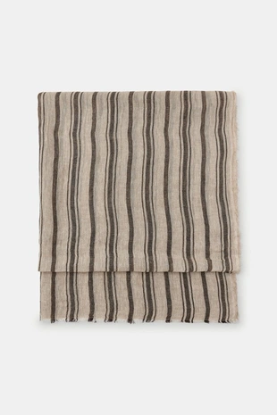 Шарф из 100% льна в полоску- Заказать в России