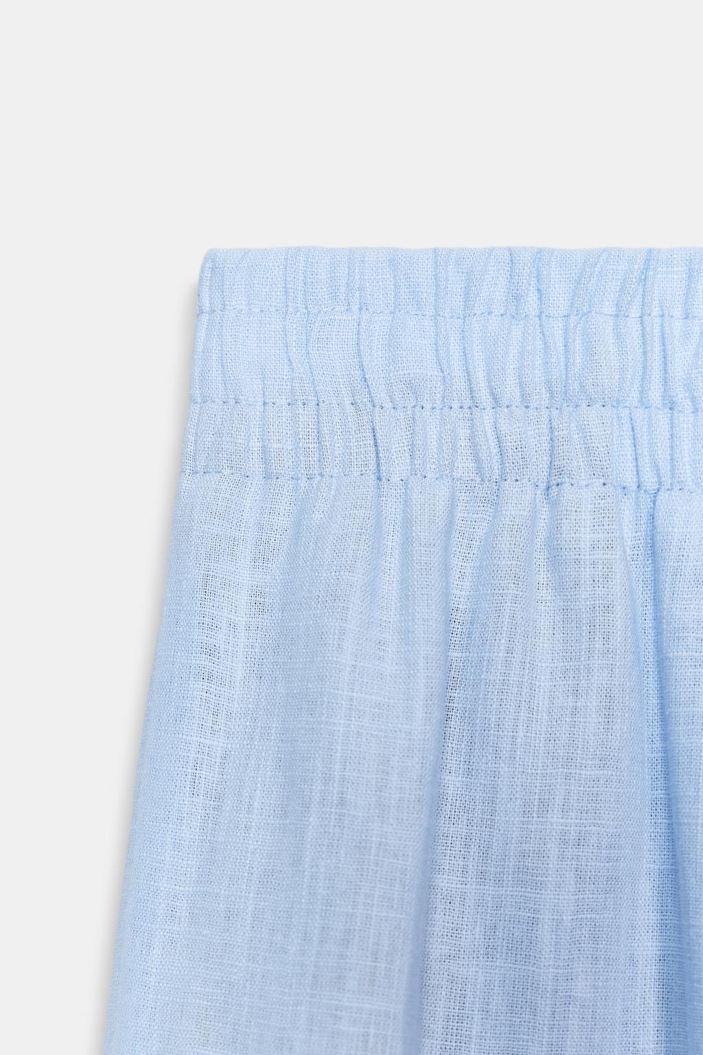 БРЮКИ ШИРОКОГО КРОЯ ИЗ ЛЬНА