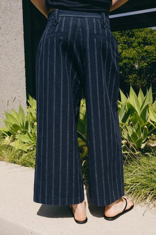 Брюки в полоску из смесового льна — Zw Collection- Заказать в России