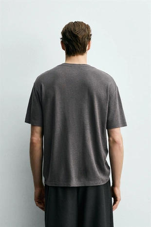 Футболка из льна и вискозы- Заказать в России