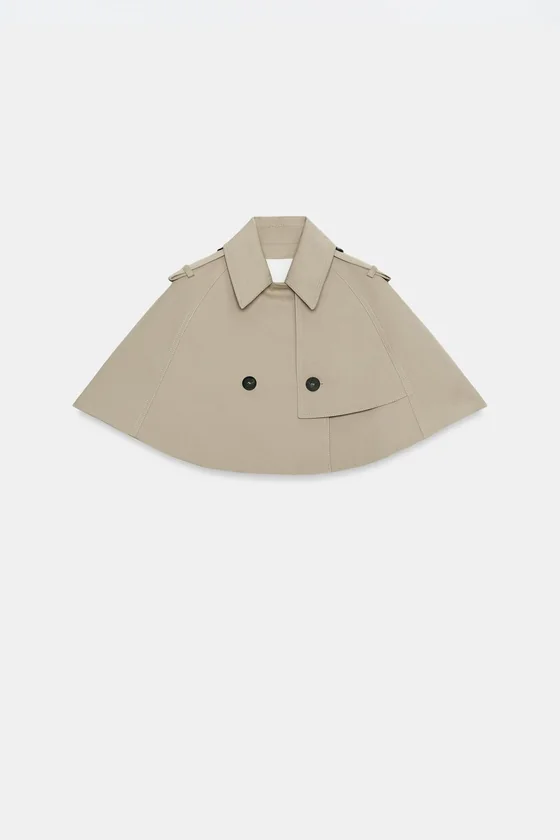 УКОРОЧЕННЫЙ ТРЕНЧ коллекция Zara «ZW» лимитированная серия