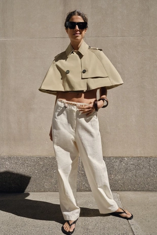 Укороченный тренч Zw Collection Limited Edition- Заказать в России