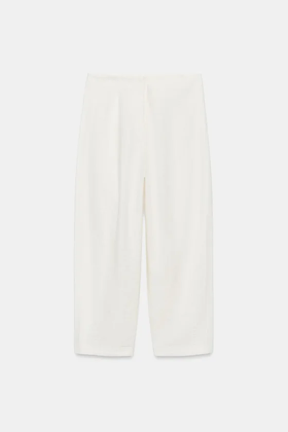 БРЮКИ ИЗ СМЕСОВОГО ЛЬНА — коллекция Zara «ZW»