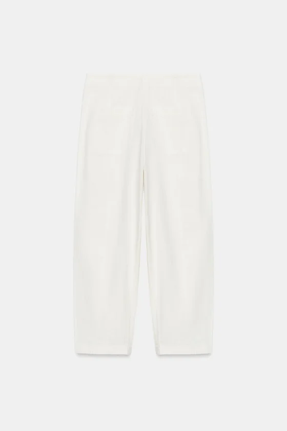 БРЮКИ ИЗ СМЕСОВОГО ЛЬНА — коллекция Zara «ZW»