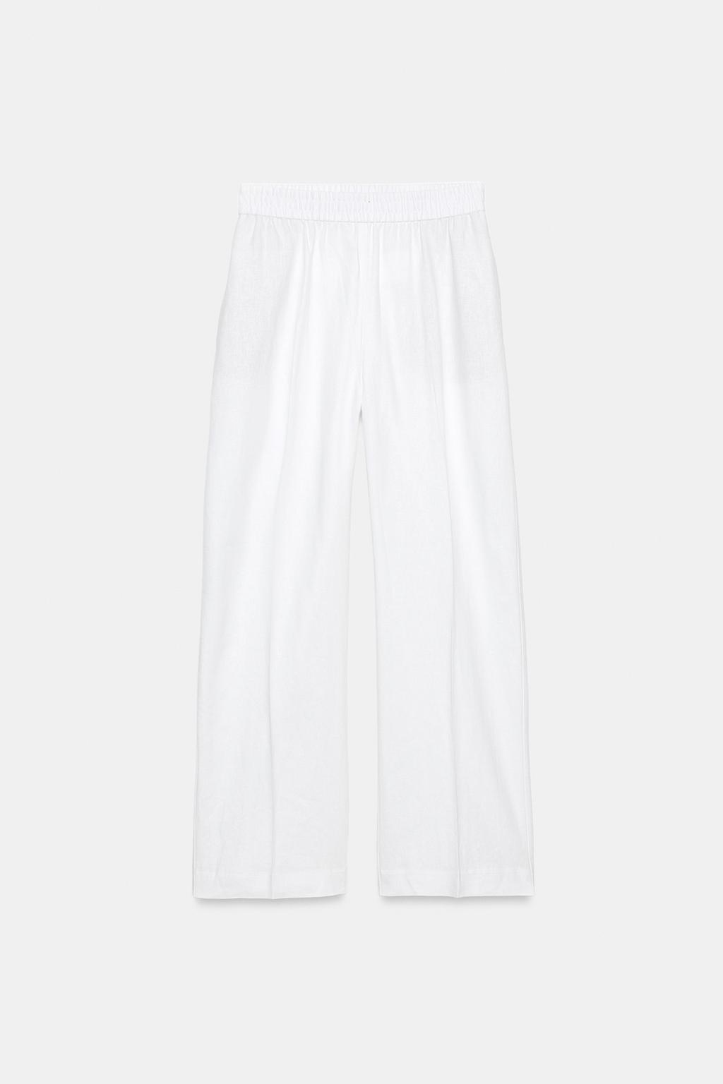 БРЮКИ ПРЯМОГО КРОЯ ИЗ СМЕСОВОГО ЛЬНА