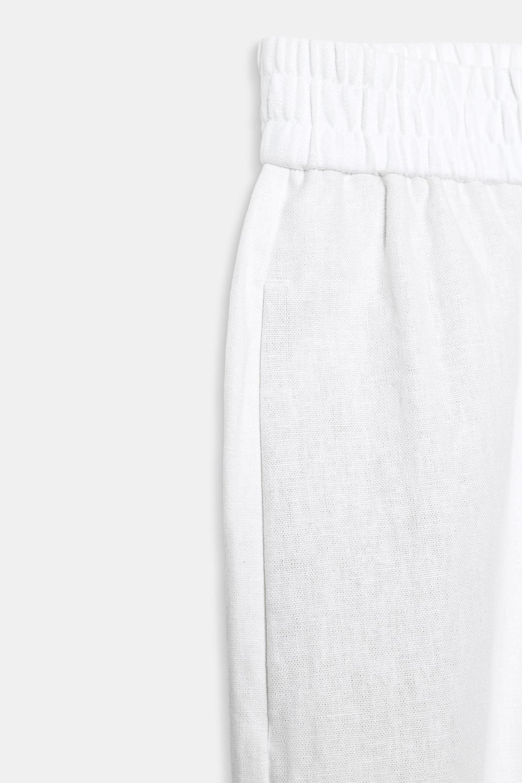 БРЮКИ ПРЯМОГО КРОЯ ИЗ СМЕСОВОГО ЛЬНА