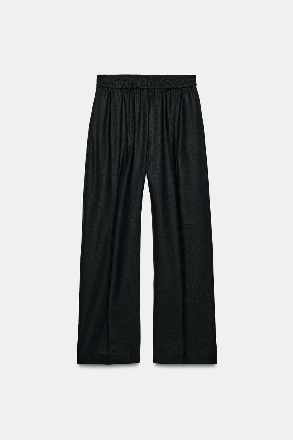 БРЮКИ ПРЯМОГО КРОЯ ИЗ СМЕСОВОГО ЛЬНА