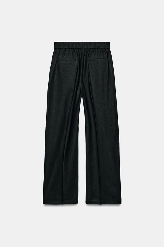 БРЮКИ ПРЯМОГО КРОЯ ИЗ СМЕСОВОГО ЛЬНА