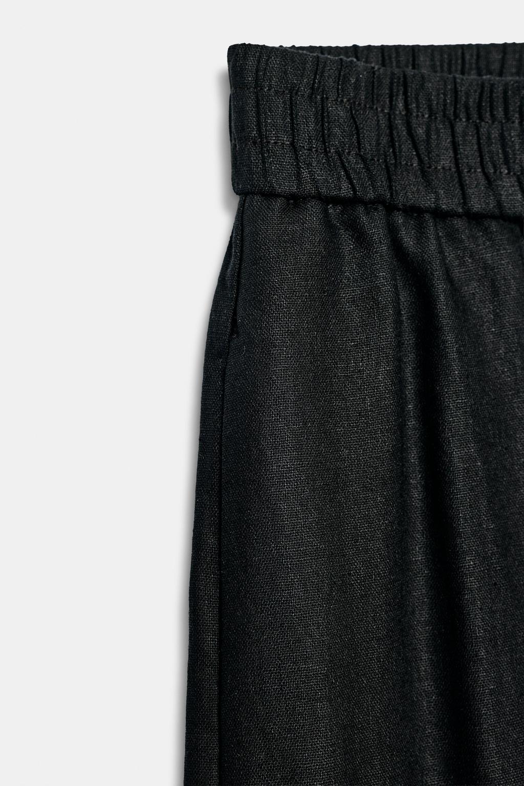 БРЮКИ ПРЯМОГО КРОЯ ИЗ СМЕСОВОГО ЛЬНА