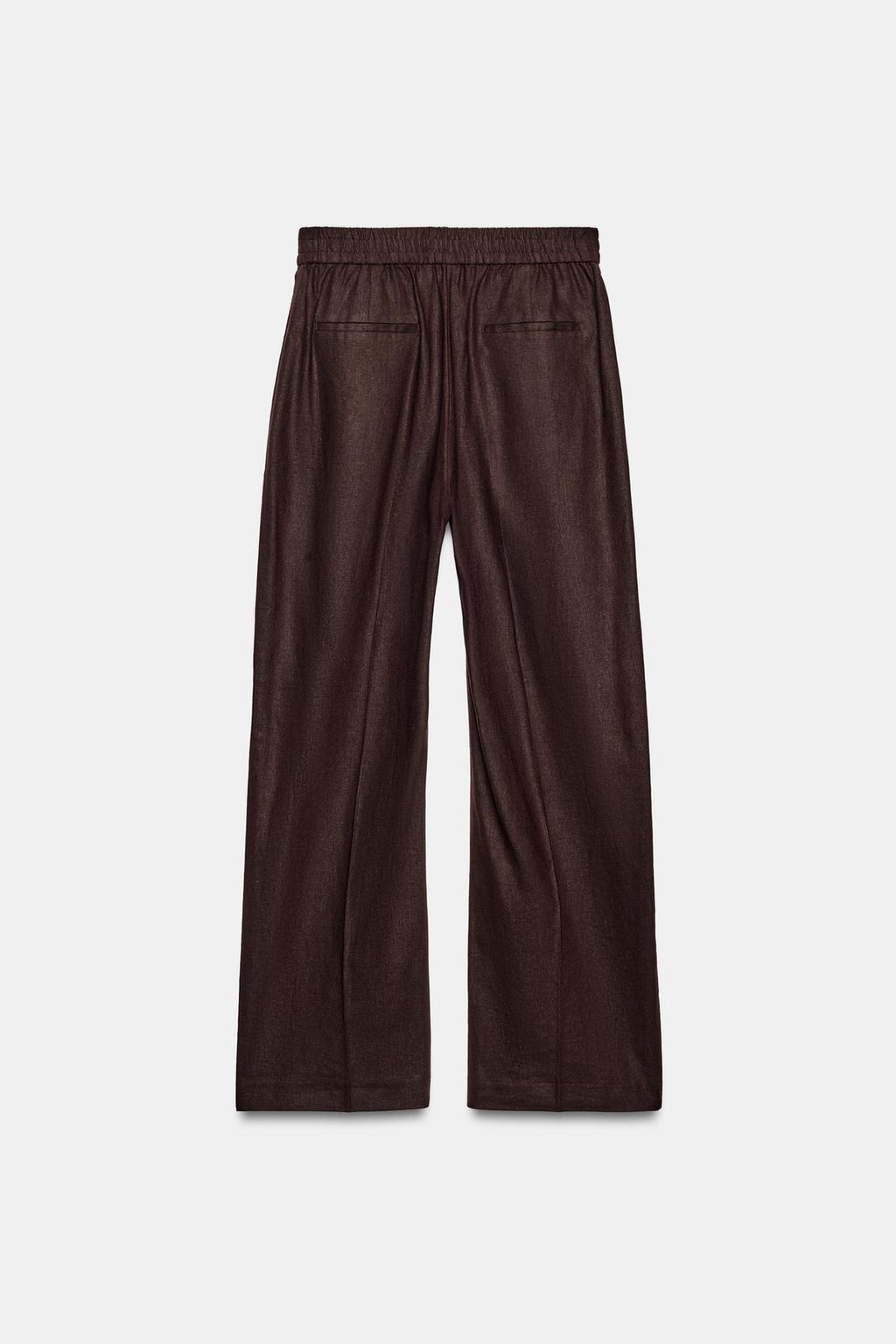 БРЮКИ ПРЯМОГО КРОЯ ИЗ СМЕСОВОГО ЛЬНА