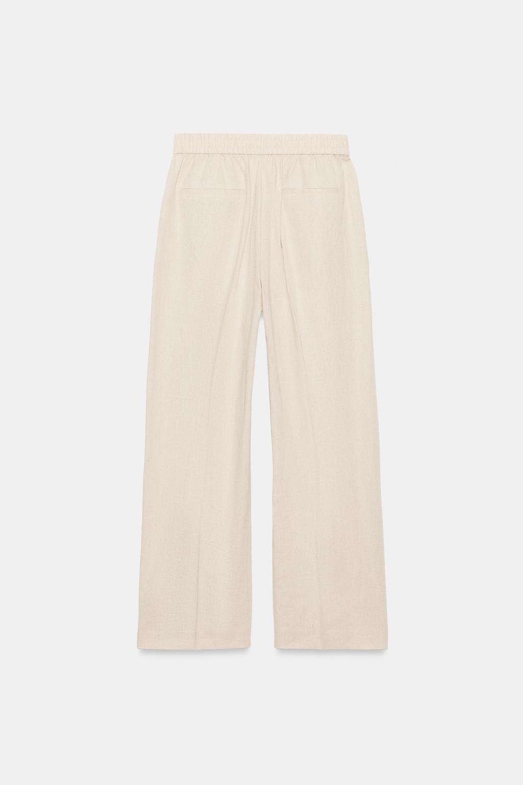 БРЮКИ ПРЯМОГО КРОЯ ИЗ СМЕСОВОГО ЛЬНА