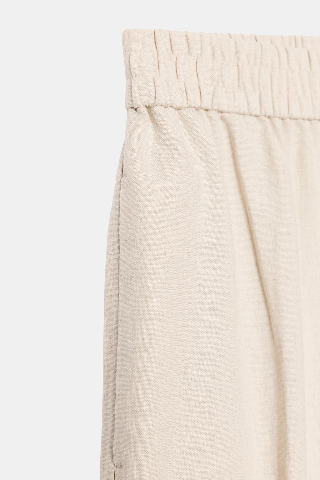 БРЮКИ ПРЯМОГО КРОЯ ИЗ СМЕСОВОГО ЛЬНА