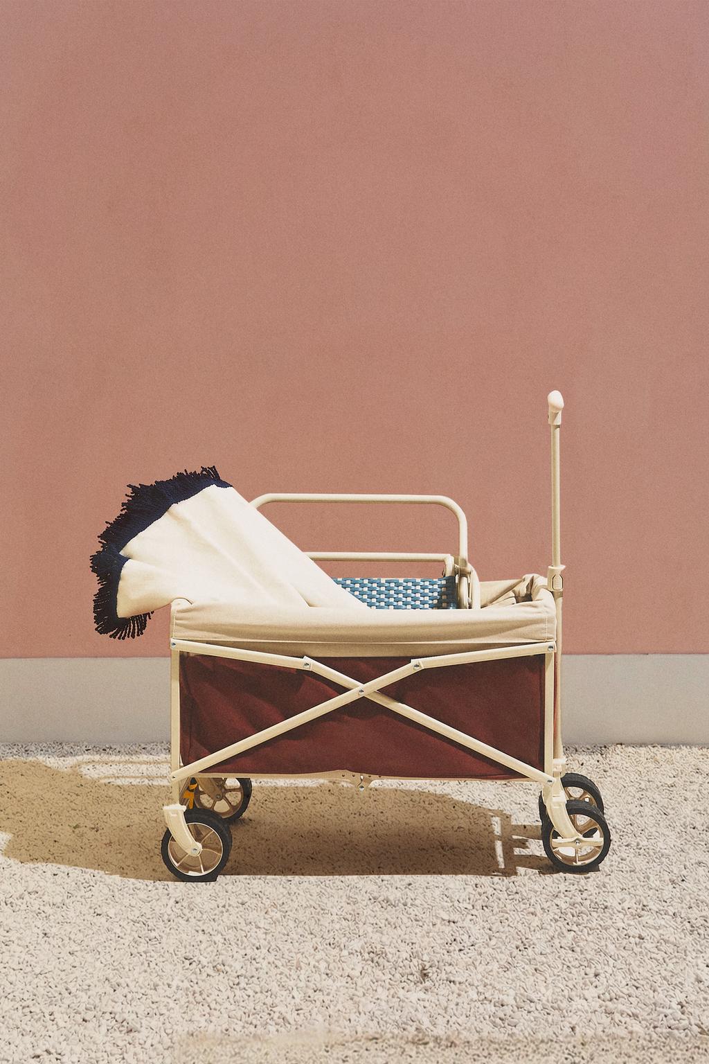 Складной пляжный тележка из хлопка